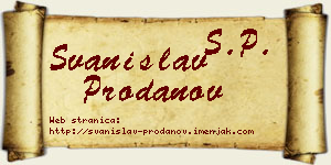 Svanislav Prodanov vizit kartica